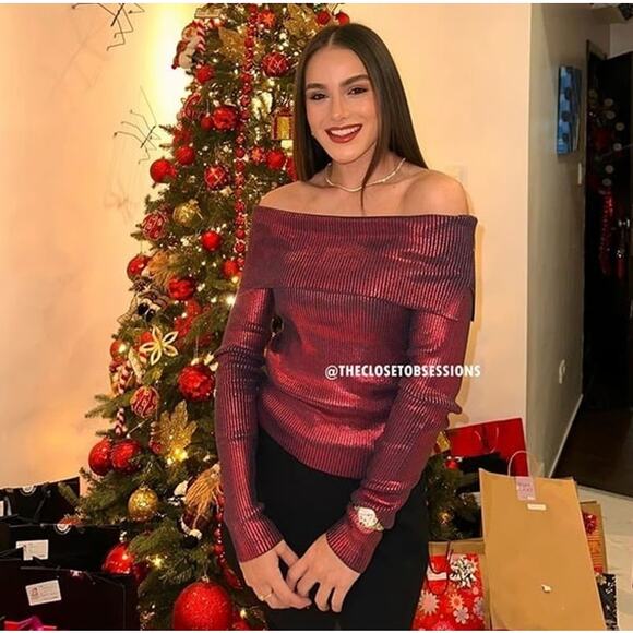 ZARA Metallic Knit Top NWT - Picture 13 of 16